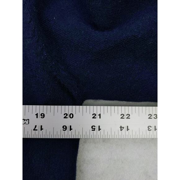 Mossimo Men's Italian 100% Merino Wool Pullover Sweater SZ L Blue Hole - Picture 8 of 9